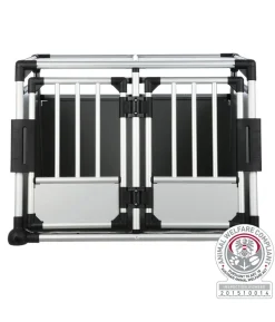 Trixie Hundetransportbox Aluminium, hellgrau/silber