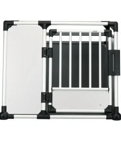 Trixie Hundetransportbox Aluminium, hellgrau/silber