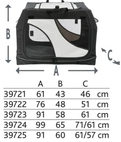 Trixie Hundetransportbox Vario, schwarz/grau
