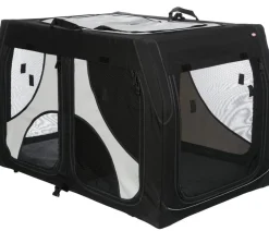 Trixie Hundetransportbox Vario Double, schwarz/grau, ca. B91/H61/T60 cm