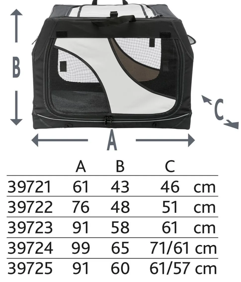 Trixie Hundetransportbox Vario, schwarz/grau
