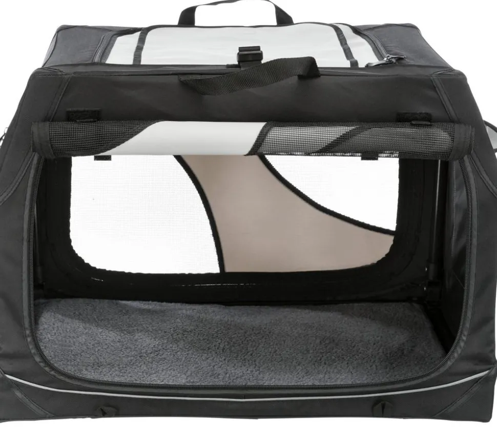 Trixie Hundetransportbox Vario, schwarz/grau