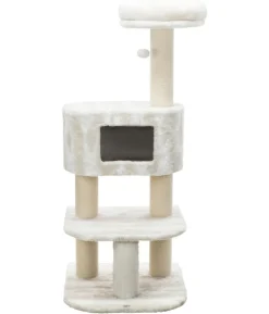 Trixie Kratzbaum Nelli, weiß/taupe, ca. B58/H140/T58 cm