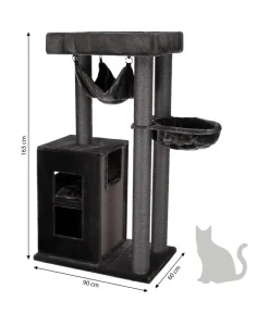 Trixie Kratzbaum XXL Amadeus, anthrazit, ca. B90/H163/T60 cm