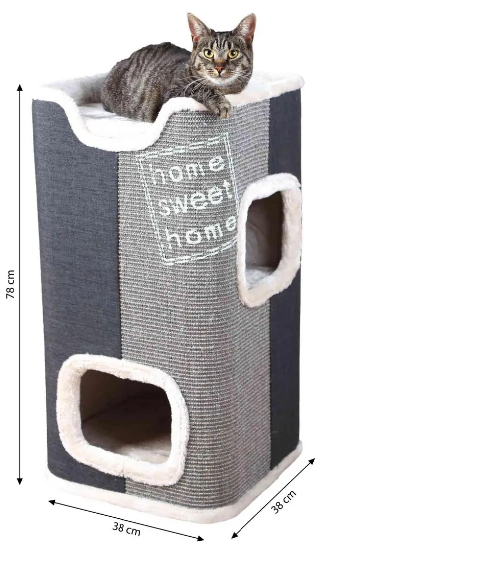 Trixie Kratzturm Jorge, anthrazit/lichtgrau, ca. B38/H78/T38 cm