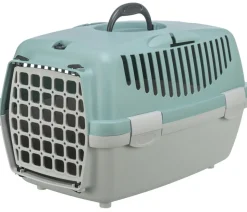 Trixie Transportbox Capri 1, grau/hellblau, ca. B48/H31/T32 cm