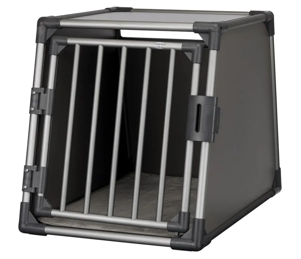 Trixie Transportbox für Hunde, Aluminium, grafit