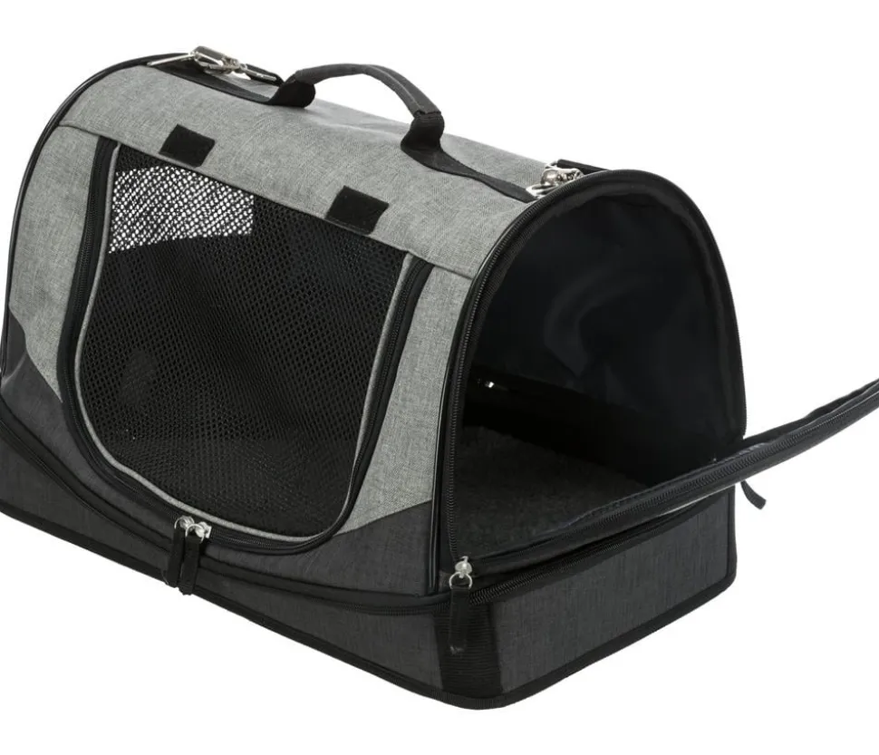 Trixie Transporttasche Holly, schwarz/grau, ca. B50/H30/T30 cm