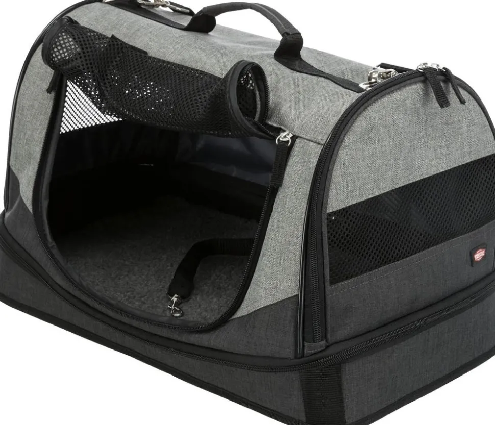 Trixie Transporttasche Holly, schwarz/grau, ca. B50/H30/T30 cm