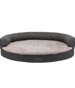 Trixie Vital Hundesofa Bendson, oval, dunkelgrau/hellgrau, ca. B100/T80 cm