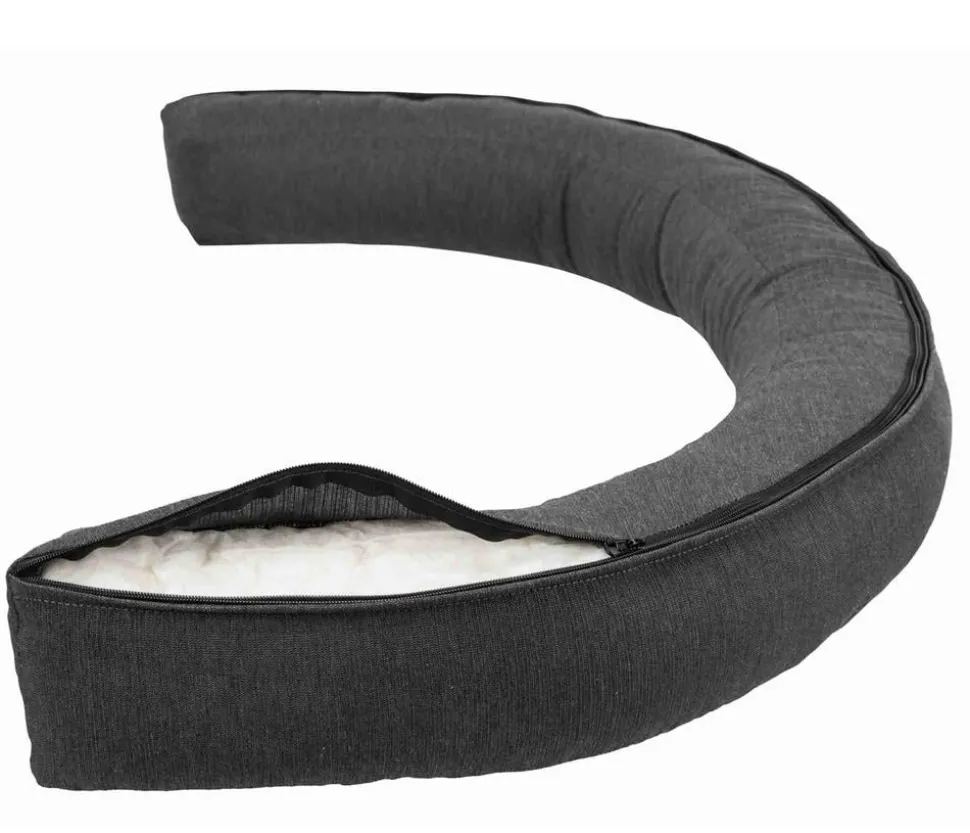 Trixie Vital Hundesofa Bendson, oval, dunkelgrau/hellgrau, ca. B100/T80 cm