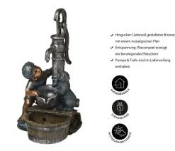 Ubbink Polyresin-Gartenbrunnen Acqua Arte Memphis, ca. H64 cm