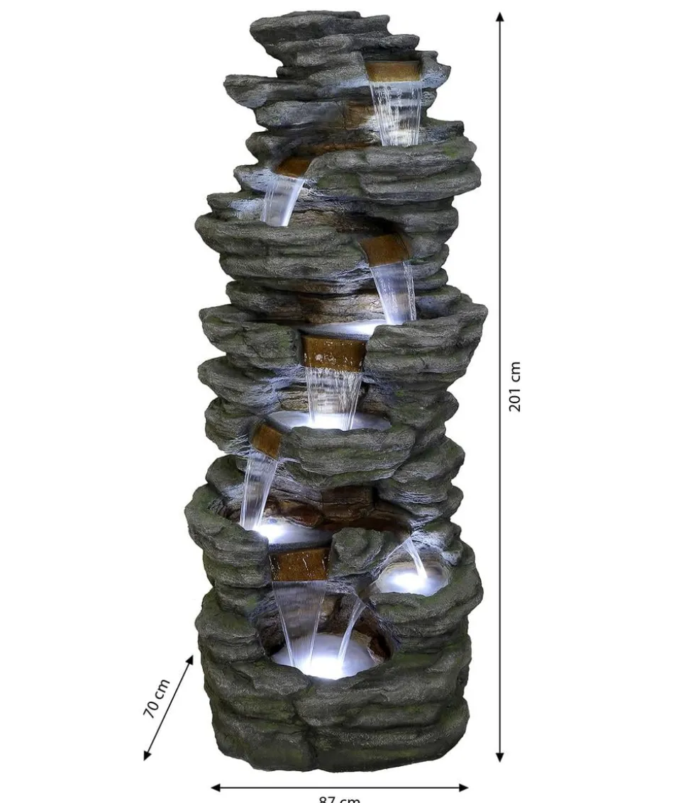 Ubbink Polyresin-Gartenbrunnen Acqua Arte Corte, ca. H201 cm