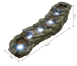 Ubbink Polyresin-Gartenbrunnen Acqua Arte Brembo, ca. H51 cm