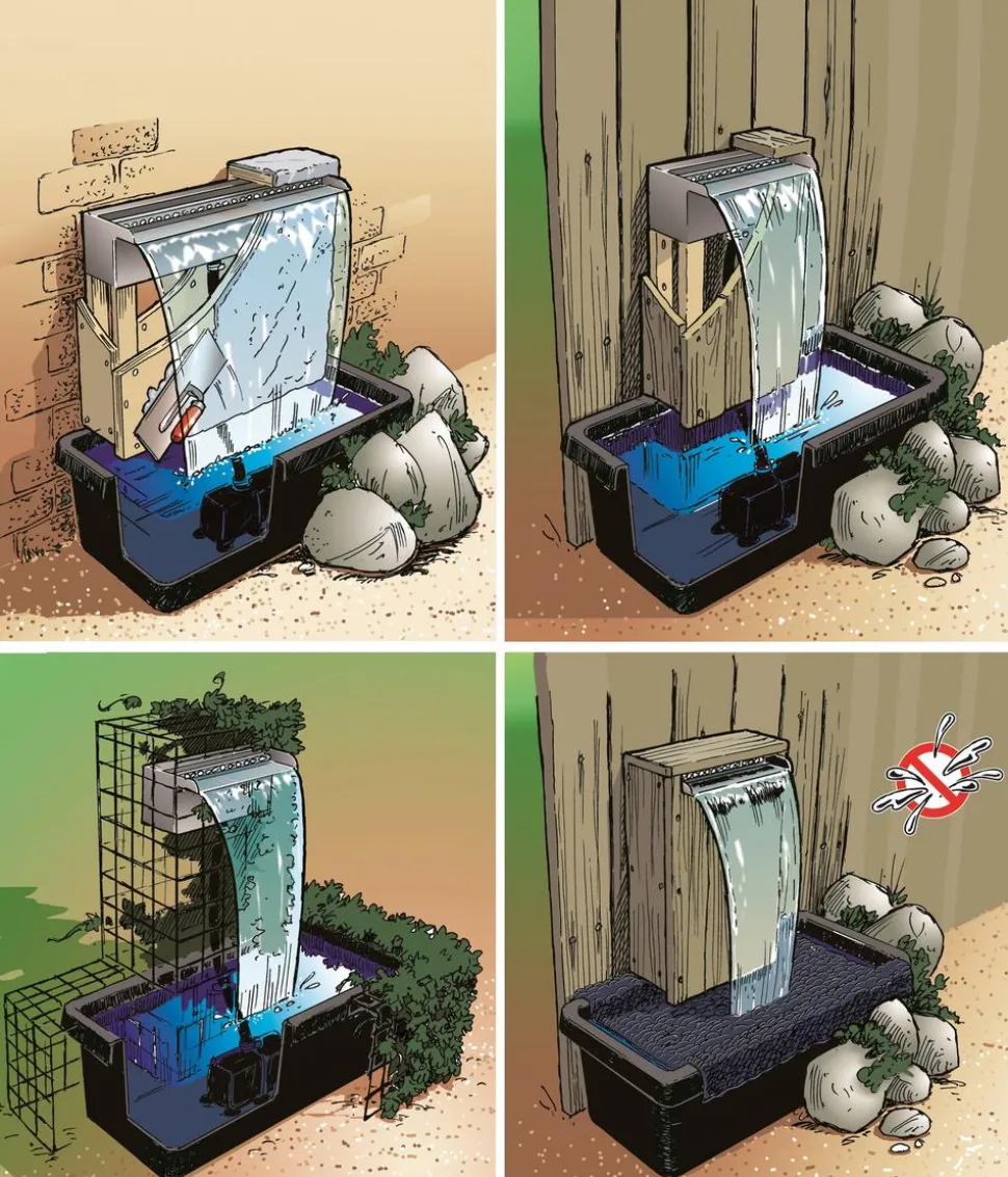 Ubbink Wasserfall Set Niagara LED mit Pumpe