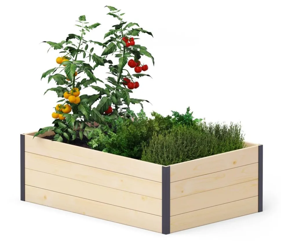 Upyard Holz-Hochbeet GardenBox I-Box, ca. B120/H40/T80 cm