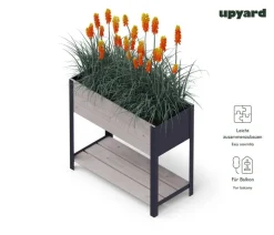 Upyard Holz-Pflanzkasten ModernBox mit Ablage, ca. B78/H72/T36 cm