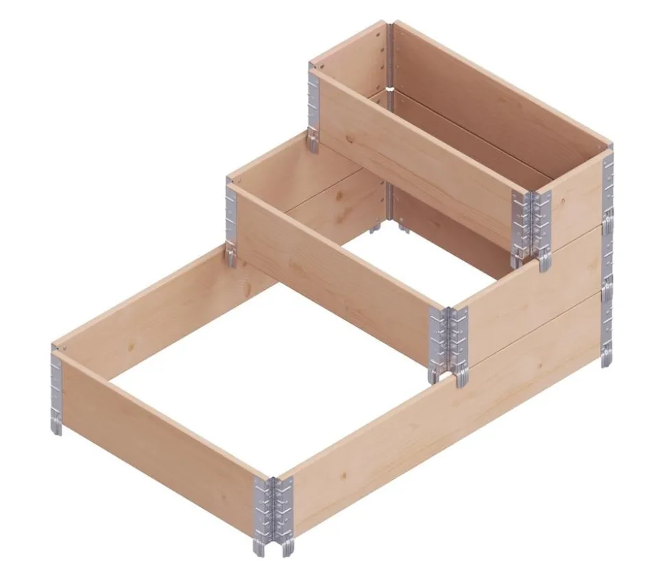 Upyard Holz-Stufenbeet, Variante 2, ca. B120/H58,5/T80 cm