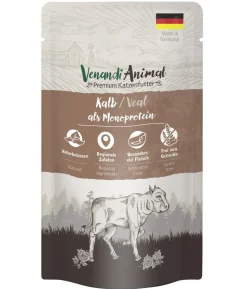Venandi Animal Nassfutter für Katzen Monoprotein, Adult, 125 g