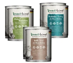 Venandi Animal Nassfutter für Katzen Adult Probierpaket 2, 6 x 800 g