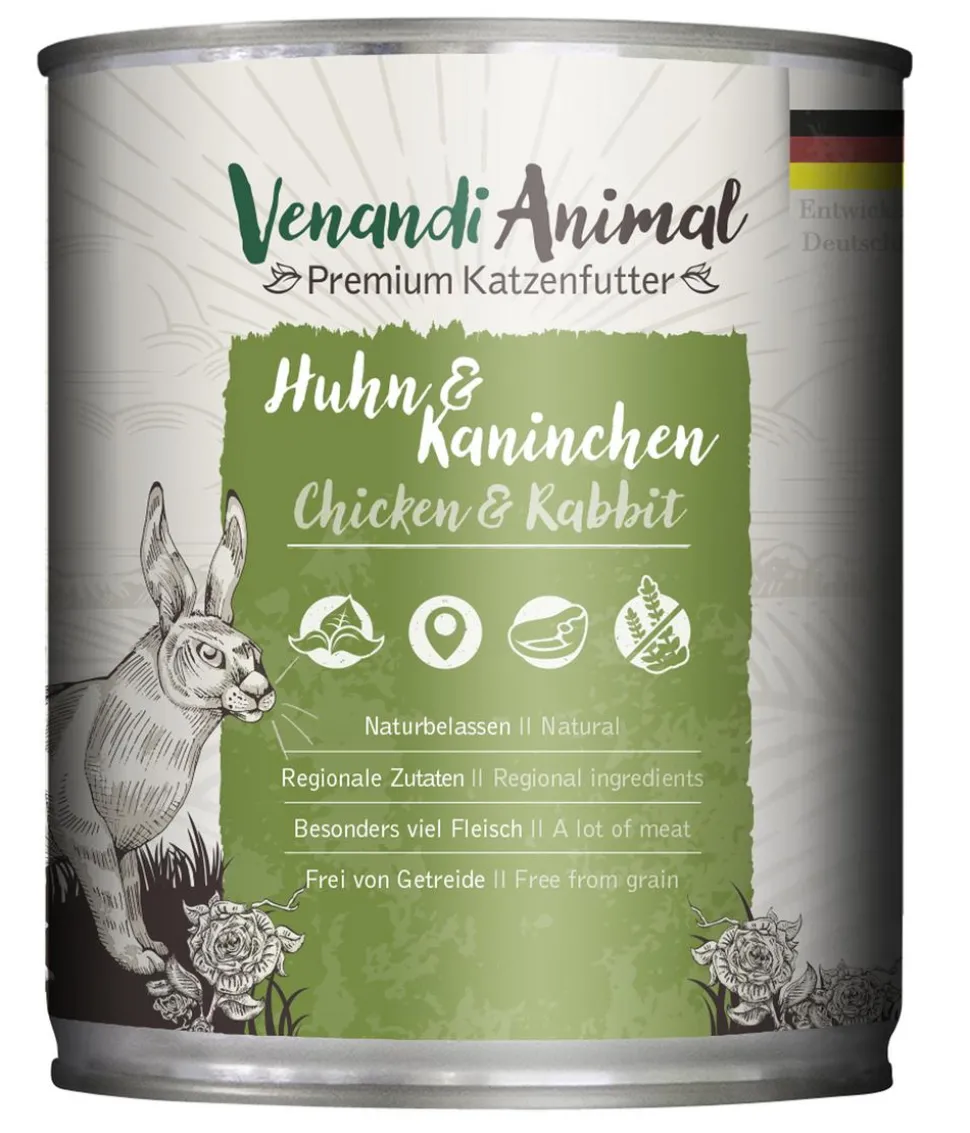 Venandi Animal Nassfutter für Katzen Adult, 800 g