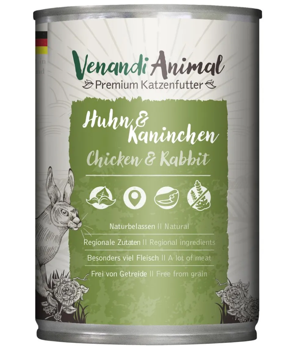 Venandi Animal Nassfutter für Katzen Adult, 400 g
