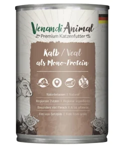 Venandi Animal Nassfutter für Katzen Monoprotein, Adult, 400 g