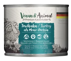 Venandi Animal Nassfutter für Katzen Monoprotein, Adult, 200 g
