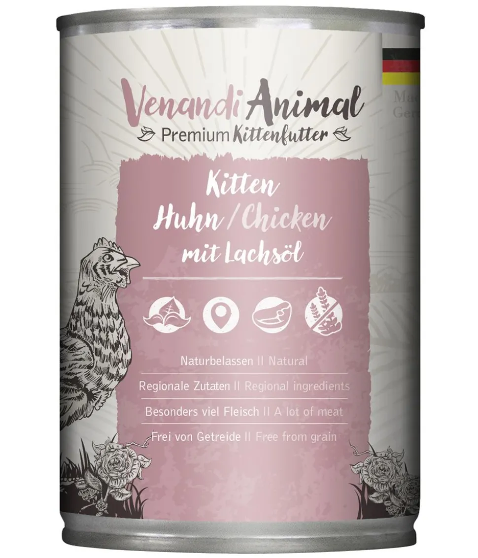 Venandi Animal Nassfutter für Katzen Monoprotein, Adult, 400 g