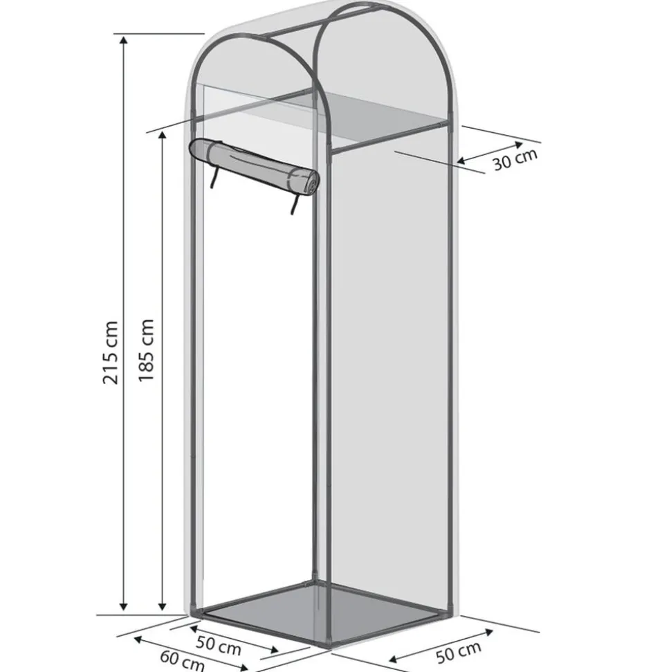 Videx Frostschutzhaus Snow, transparent, ca. B58/H200/T48 cm