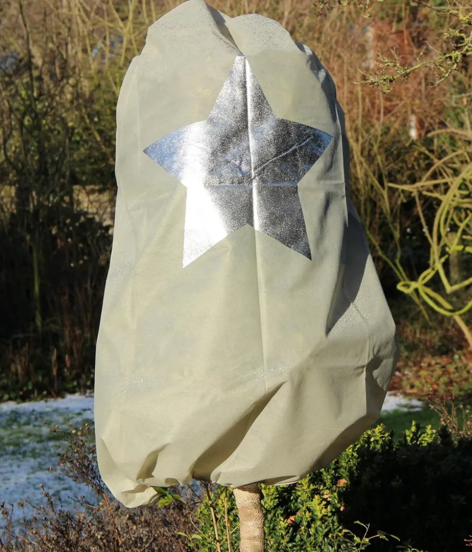 Videx Vlieshaube Stern, grau, ca. B110/H110 cm