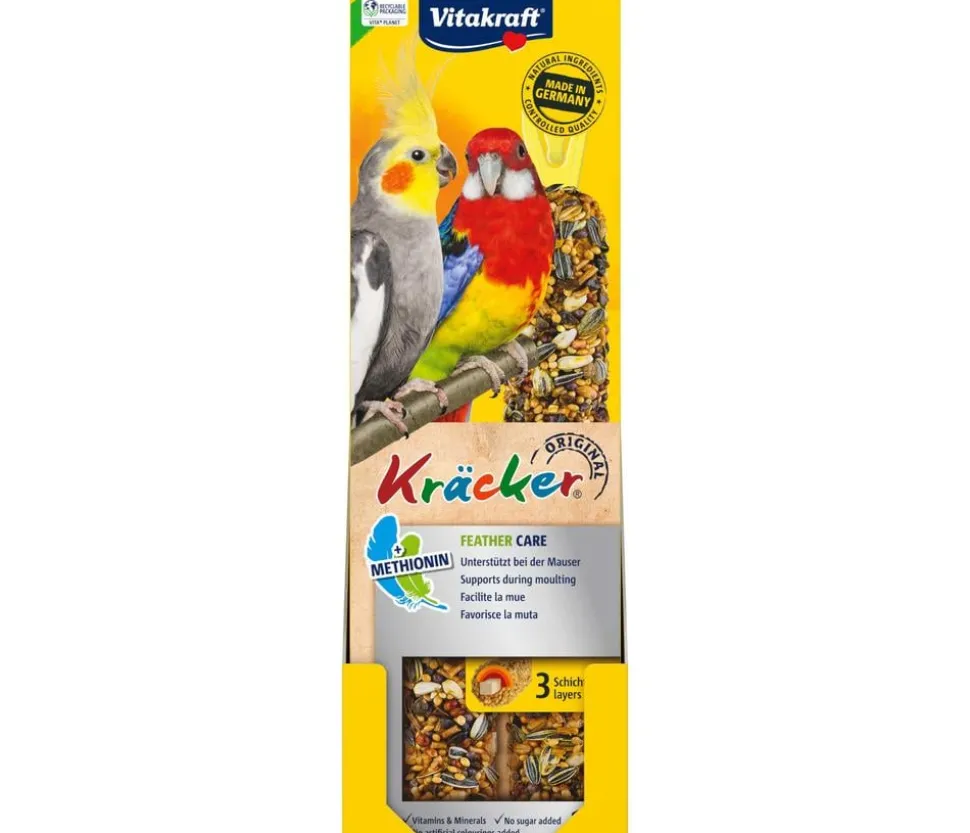 Vitakraft® Kräcker® Original Feather Care für Großsittiche, 2er Pack