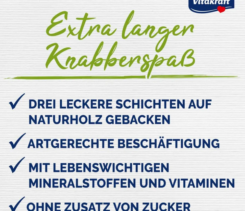 Vitakraft® Nagersnack Kräcker® Original Wald- + Holunderbeere für Zwergkaninchen, 2er Pack