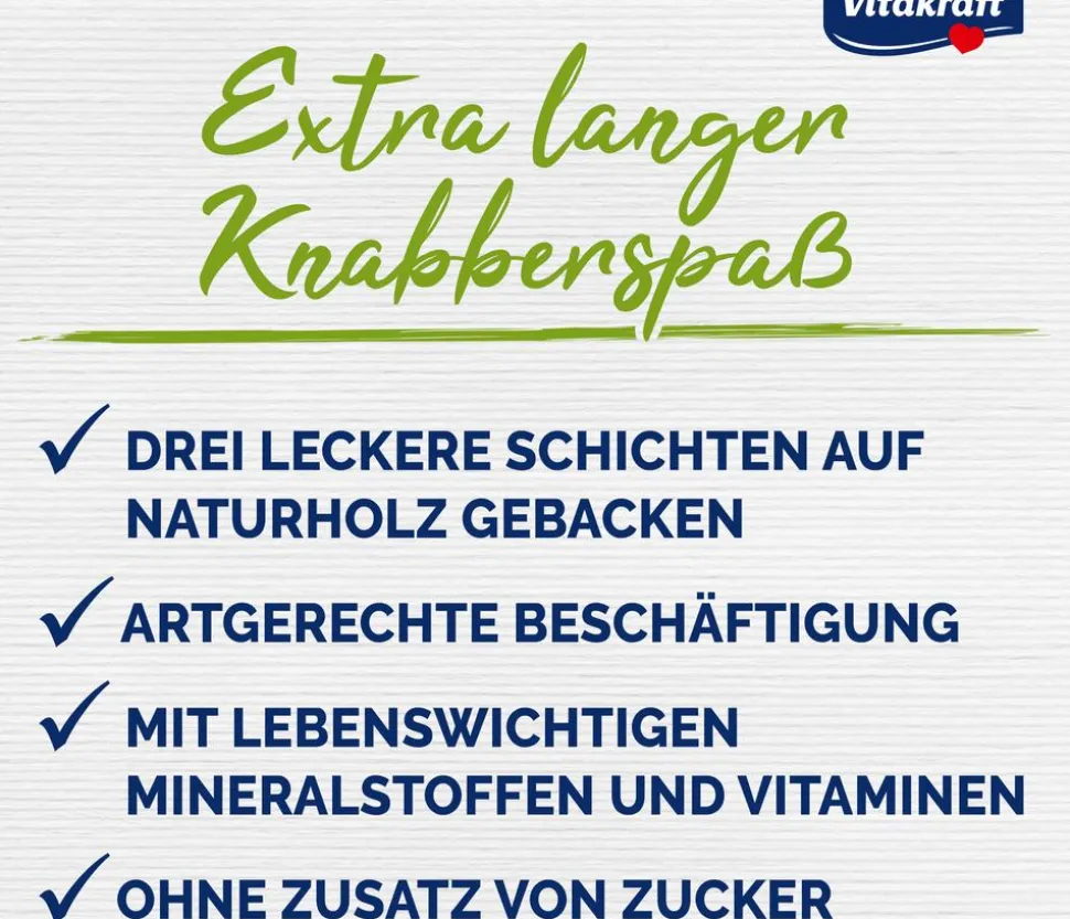 Vitakraft® Nagersnack Kräcker® Original Honig + Dinkel für Zwergkaninchen, 2er Pack