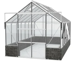 Vitavia Gewächshaus Cassiopeia 11500 ESG/HKP, inkl. Sockelmauer Basalt