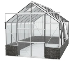 Vitavia Gewächshaus Cassiopeia 11500 ESG, inkl. Sockelmauer Basalt