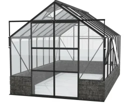 Vitavia Gewächshaus Cassiopeia 11500 ESG, inkl. Sockelmauer Basalt