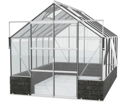 Vitavia Gewächshaus Cassiopeia 9900 ESG, inkl. Sockelmauer Basalt