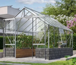 Vitavia Gewächshaus Cassiopeia 9900 ESG/NSG, inkl. Sockelmauer Basalt
