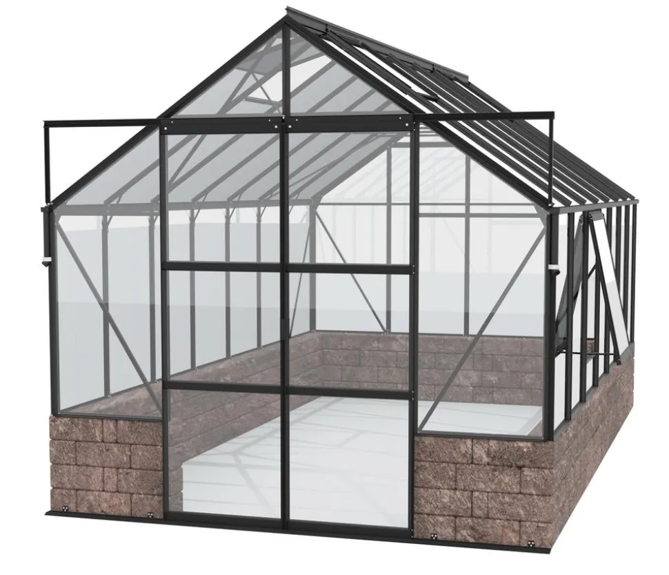 Vitavia Gewächshaus Cassiopeia 11500 ESG, inkl. Sockelmauer Herbstlaub