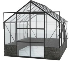 Vitavia Gewächshaus Cassiopeia 8300 ESG/NSG, inkl. Sockelmauer Basalt