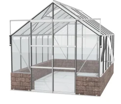Vitavia Gewächshaus Cassiopeia 9900 ESG/HKP, inkl. Sockelmauer Herbstlaub
