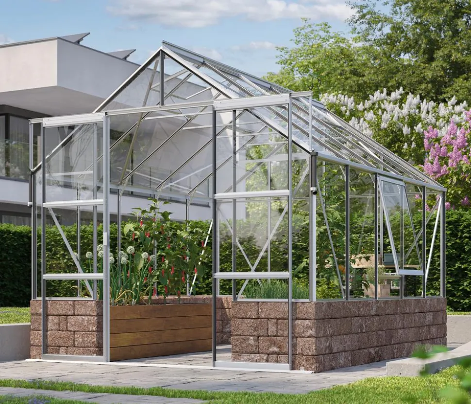 Vitavia Gewächshaus Cassiopeia 9900 ESG, ca. B257/H249/T385 cm