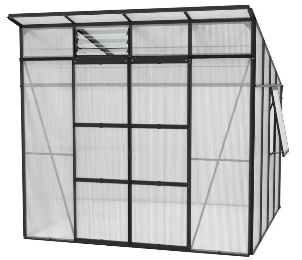 Vitavia Gewächshaus Iduna 7600 HKP, inkl. Stahlfundamentrahmen, ca. B258/H246/T292 cm