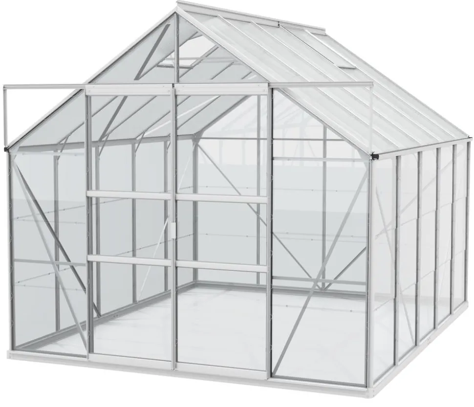 Vitavia Gewächshaus Neptun Plus 8300 ESG/HKP, inkl. Stahlfundamentrahmen, ca. B257/H238/T321 cm