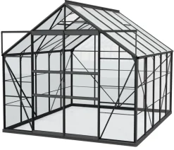 Vitavia Gewächshaus Neptun Plus 8300 ESG/HKP, inkl. Stahlfundamentrahmen, ca. B257/H238/T321 cm