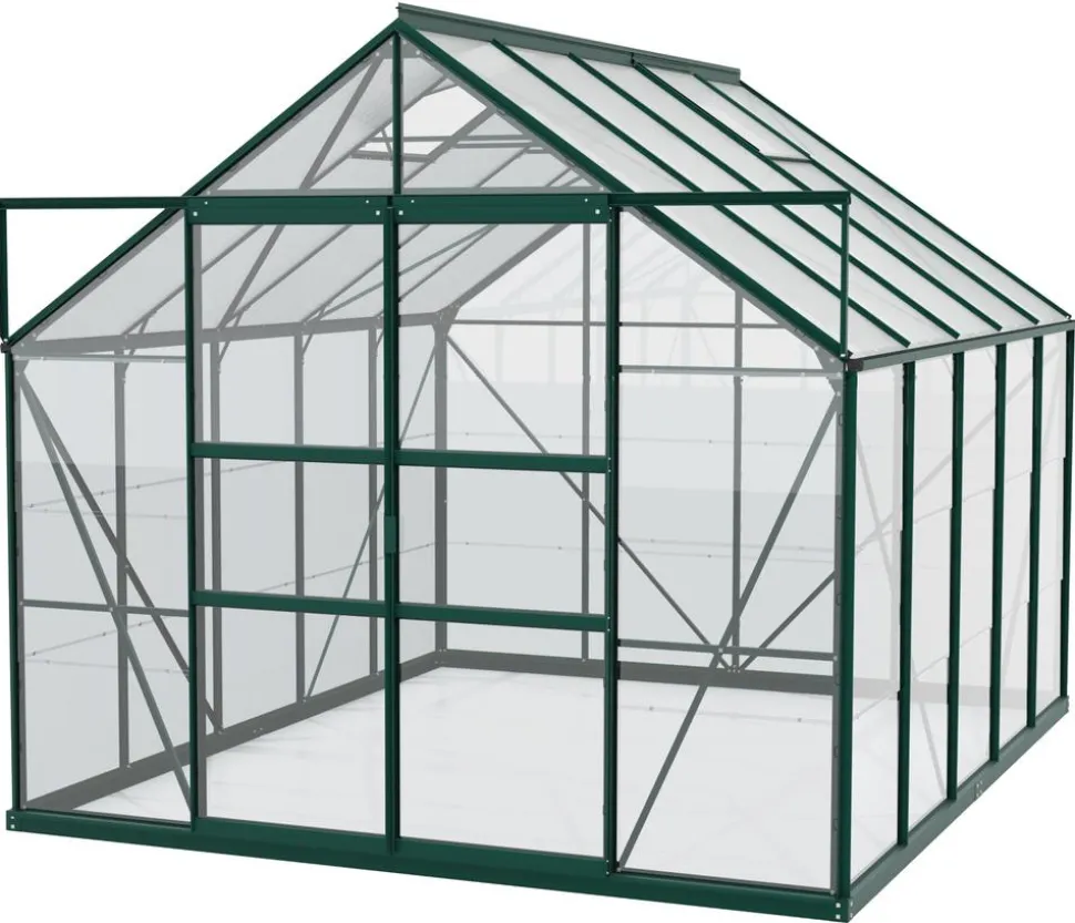 Vitavia Gewächshaus Neptun Plus 8300 ESG/HKP, inkl. Stahlfundamentrahmen, ca. B257/H238/T321 cm