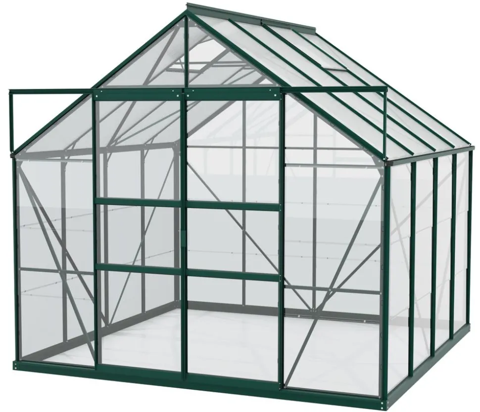Vitavia Gewächshaus Neptun Plus 6700 ESG/HKP, inkl. Stahlfundamentrahmen, ca. B257/H238/T258 cm