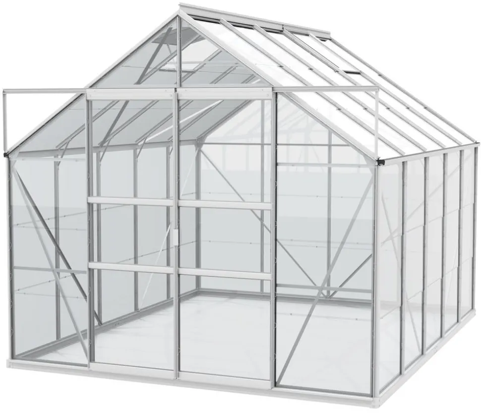 Vitavia Gewächshaus Neptun Plus 8300 ESG, inkl. Stahlfundamentrahmen, ca. B257/H238/T321 cm