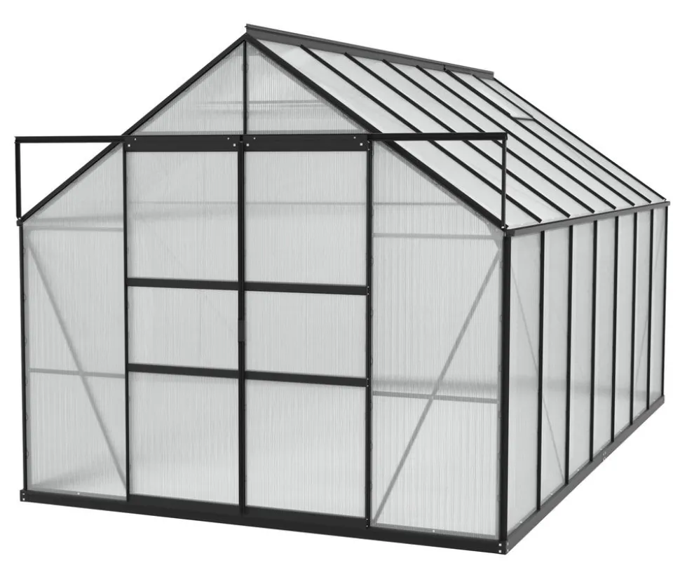 Vitavia Gewächshaus Neptun Plus 11500 HKP, inkl. Stahlfundamentrahmen, ca. B257/H238/T445 cm